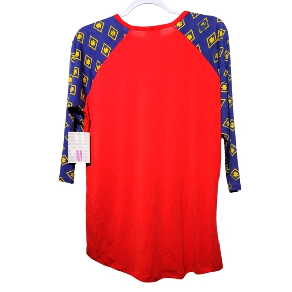 LuLaRoe Red 3/4 Sleeve Randy T-Shirt Medium NWT - Picture 2 of 5